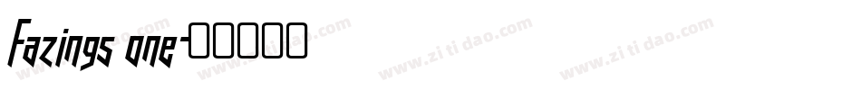 Fazings one字体转换